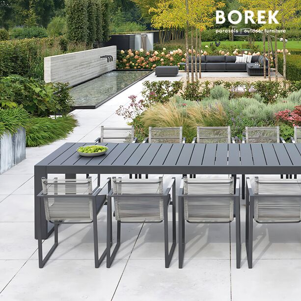 Gartenstuhl von Borek - modern - Aluminium - grau - Andria Gartenstuhl