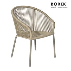 Moderner Gartenstuhl von Borek - Aluminium - beige -...