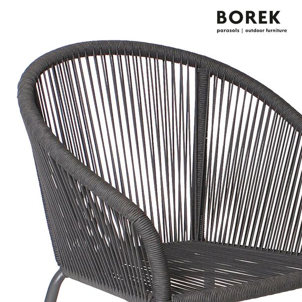 Gartenstuhl von Borek - Aluminium - dunkel grau - Colette Stuhl
