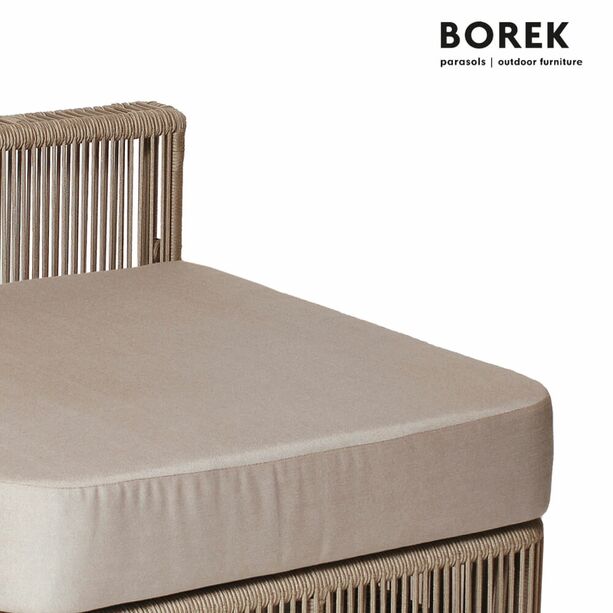 Gartenlounge Modul Mitte von Borek - Aluminium - mit Kissen - beige - Lincoln Mittel-Sitzmodul
