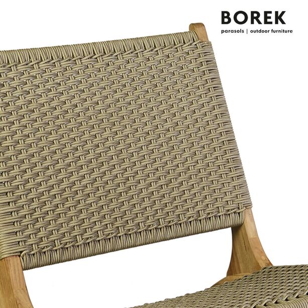 Garten Lounge Stuhl von Borek - Teakholz - beige - Verdasio Klubsessel