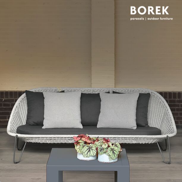 Gartensofa von Borek - Edelstahl - mit Polster Auflage - grau - Pasturo Sofa