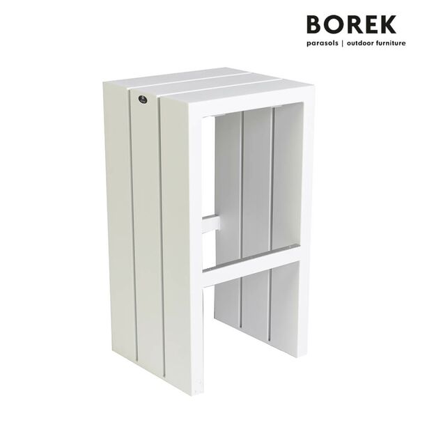 Garten Bar Hocker von Borek - Aluminium - wei - Samos Barkocker