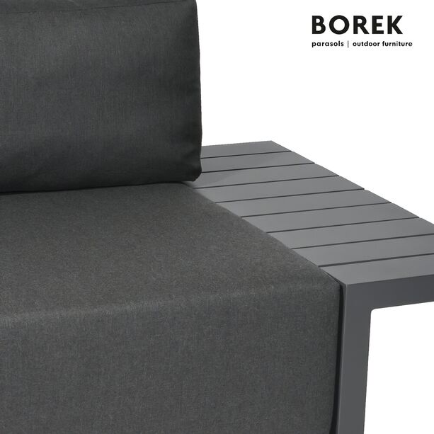 Borek Loungemodul fr den Garten - modern - Aluminium - mit Kissen - Murcia Sitzmodul links