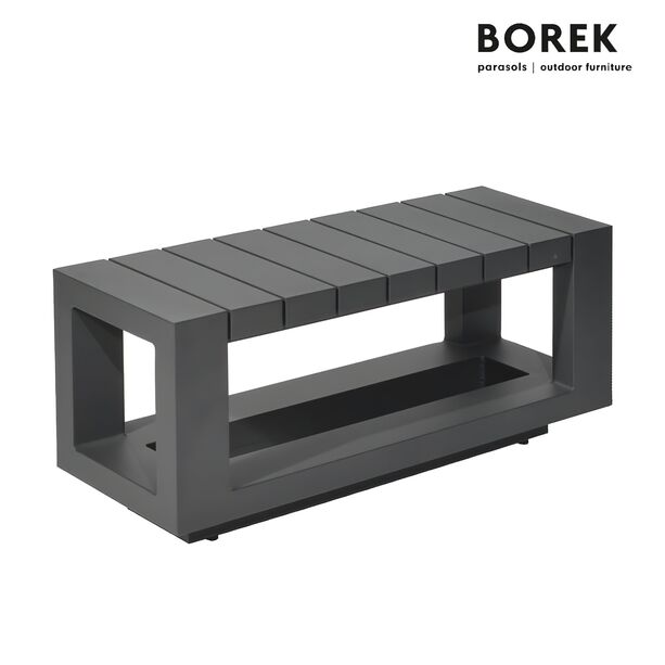 Beistelltisch fr Garten & Terrasse - Aluminium - Borek - grau - 40x90x30cm - Murcia Beistelltisch