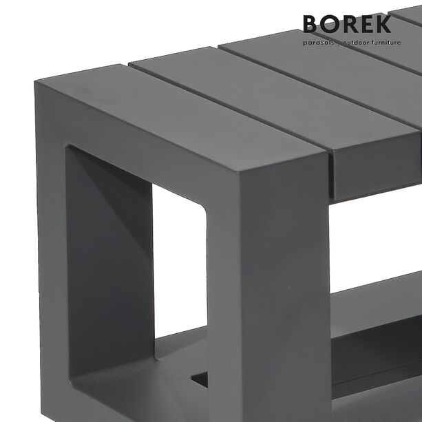 Beistelltisch fr Garten & Terrasse - Aluminium - Borek - grau - 40x90x30cm - Murcia Beistelltisch