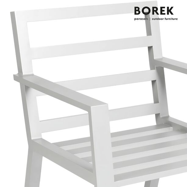 Borek Gartenstuhl aus Aluminium - modern - wei - Outdoor - Viking Stuhl
