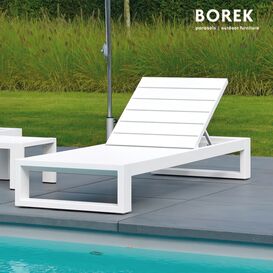 Moderne Gartenliege aus Aluminium - Borek - inkl. Kissen...