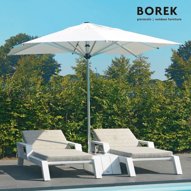 Groer Sonnenschirm von Borek - 3x4m - rechteckig - Aluminium Gestell - Reflex Sonnenschirm
