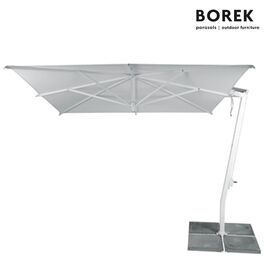 Design Ampelschirm mit Alu Rahmen - mit Kurbel - Borek -...