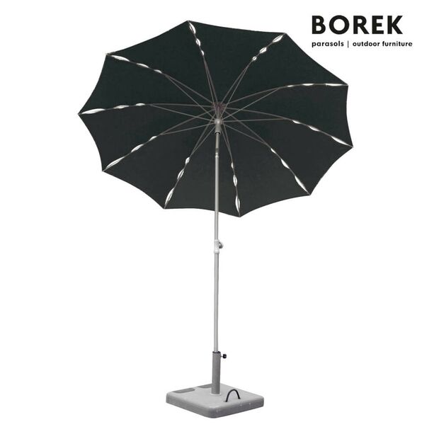 Moderner Design Sonnenschirm von Borek - rund - hhenverstellbar & neigbar - Edelstahl - Flower Sonnenschirm