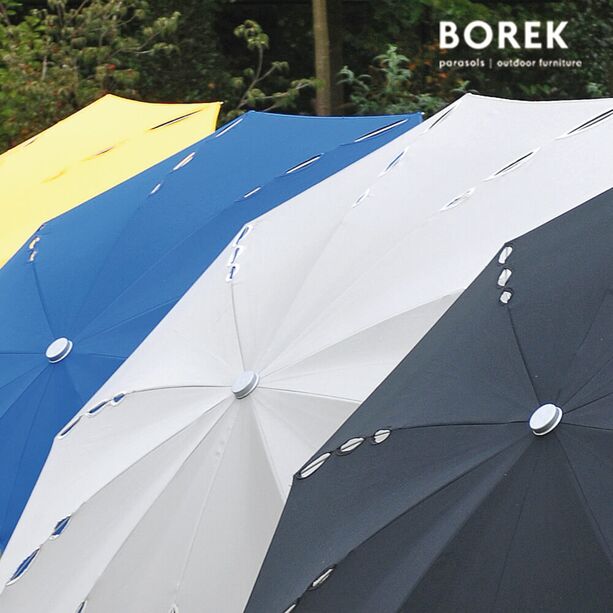 Moderner Design Sonnenschirm von Borek - rund - hhenverstellbar & neigbar - Edelstahl - Flower Sonnenschirm
