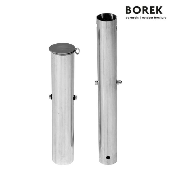 Schirmstnder Bodenanker von Borek - Aluminium silber - Bodenverankerung