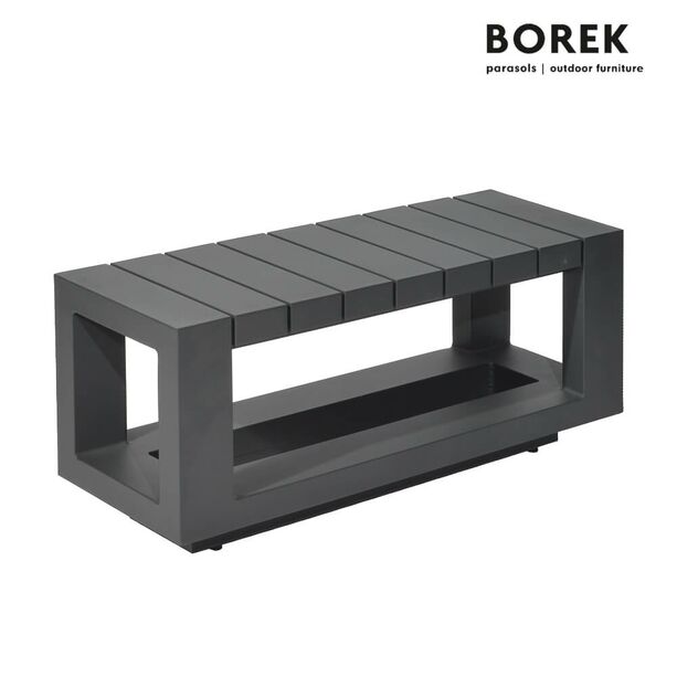 Beistelltisch fr Garten & Terrasse - Aluminium - Borek - grau - 40x90x30cm - Murcia Beistelltisch / Anthrazit