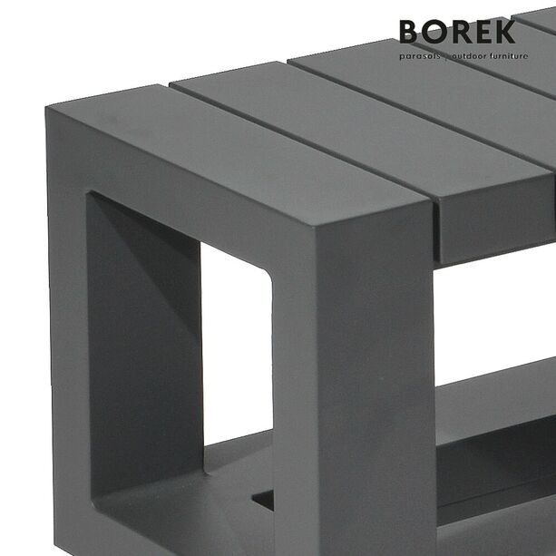 Beistelltisch fr Garten & Terrasse - Aluminium - Borek - grau - 40x90x30cm - Murcia Beistelltisch / Anthrazit