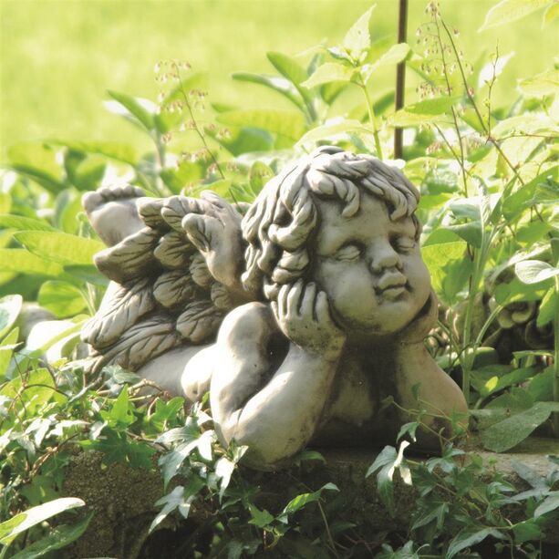 Kleine Garten Engelfigur Steinguss - Finea