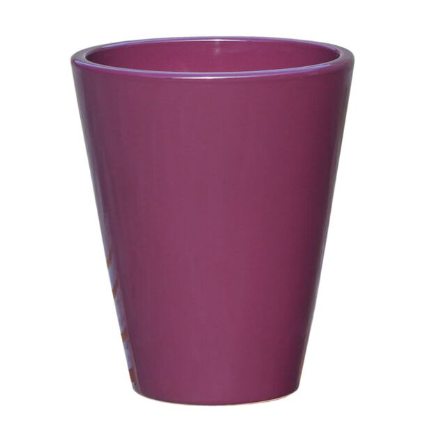 Keramik Pflanzkbel fr auen - frostsicher - fuchsia - hoch - Amphiro Roza