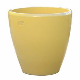 Moderner gelber Blumentopf fr drauen - Keramik...