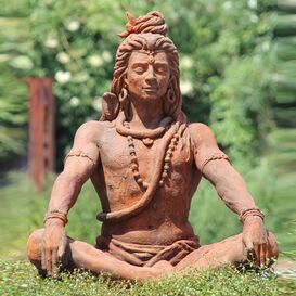 Asia Garten Steinguss Figur - Shiva