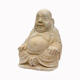 Auergewhnliche Buddha-Dekofigur aus Steinguss - Daichi