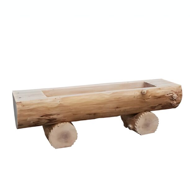 Tiroler Design Holzbrunnen-Trog aus Baumstamm fr den Garten  - Hinanger Alpin