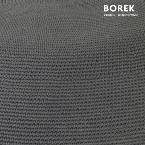 Outdoor Puff von Borek - anthrazit - Ardenza Seil - Crochette Sitzkissen
