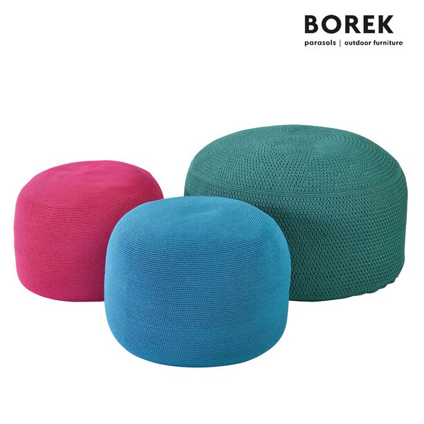 Sitzpuff für draußen - grün - Borek - Ardenza Seil - Crochette Sitzkissen