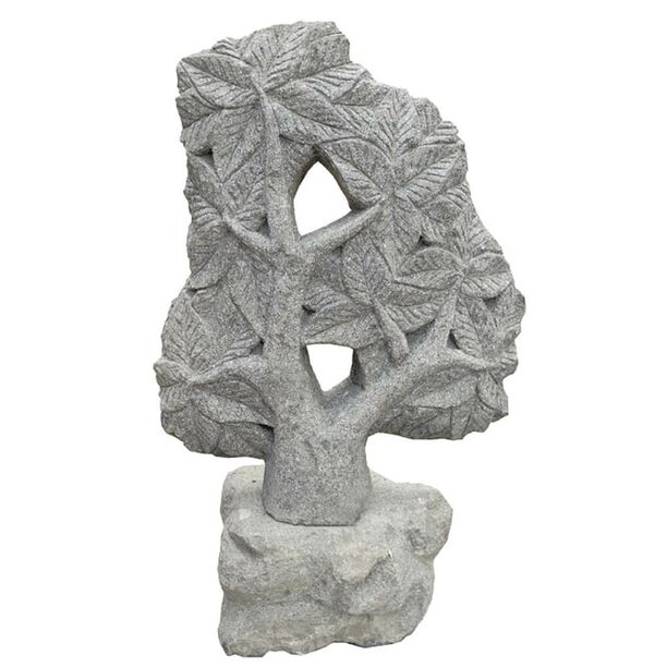 Edles Steinrelief Motiv Baum aus Naturstein  - Okayama