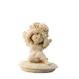 Kleine Steinguss Figur mit Engel Motiv  - Zara