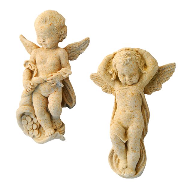 Kleine Deko Figuren mit Engel Motiv - Wandmontage - Duo Angelo