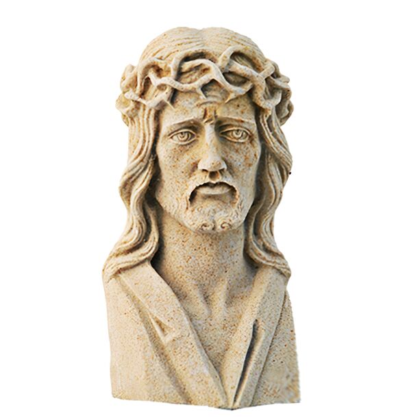 Jesus Steinguss Figur fr den Garten winterfest - Christus Nautus