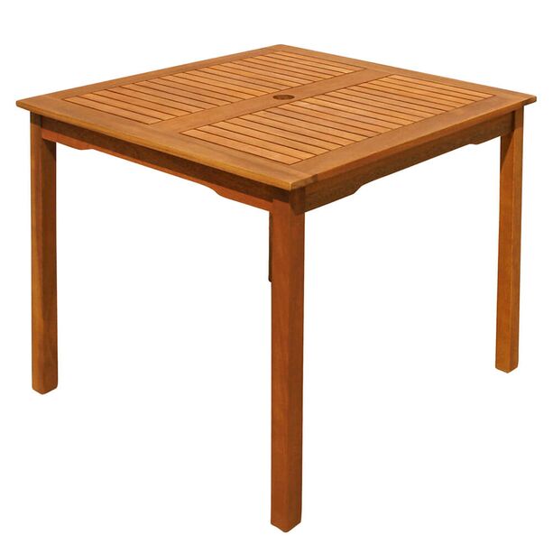 Schöner Gartentisch aus Holz mit Schirmloch - eckig - Angophora Tisch