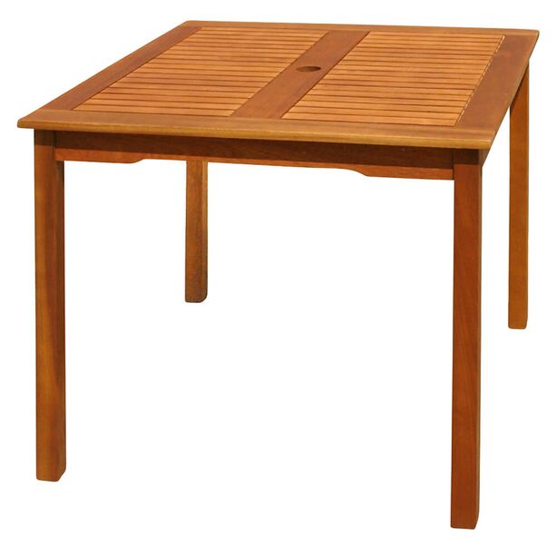 Schöner Gartentisch aus Holz mit Schirmloch - eckig - Angophora Tisch