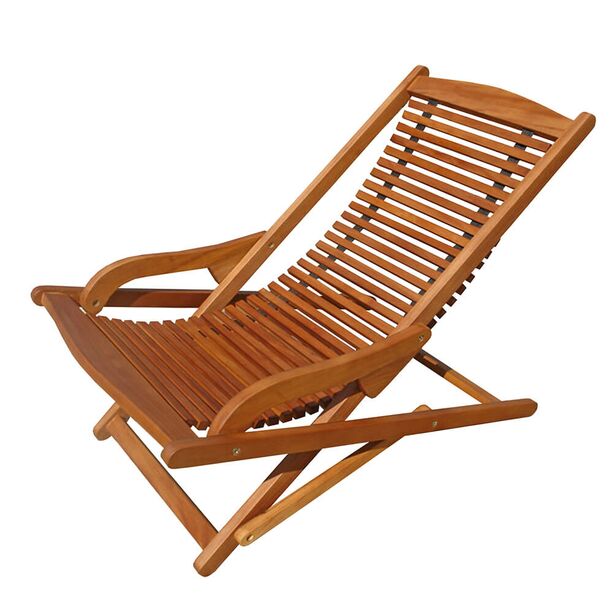 Relax Sonnenliege aus braunem Holz für draußen - modern - Eudesmia Relax