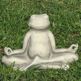 Auergewhnliche Gartenfigur Stein Frosch - Yoga - Yoga...