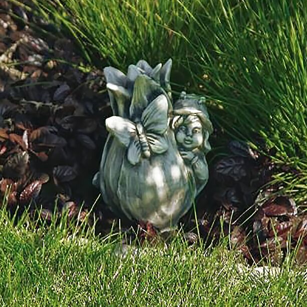 Blten Gartenkobold aus Stein mit Schmetterling - Phineus Papilionem