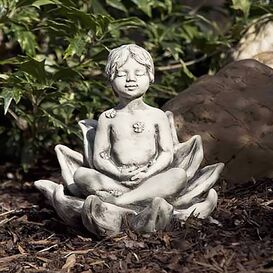Auergewhnliche Jungen Steinfigur - Meditation - Pierot