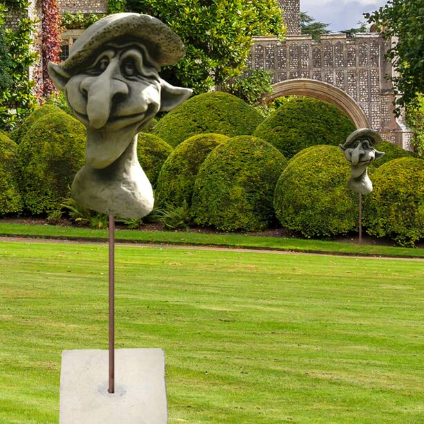 Kobold Skulptur aus Stein als Gartendekoration - Anatol