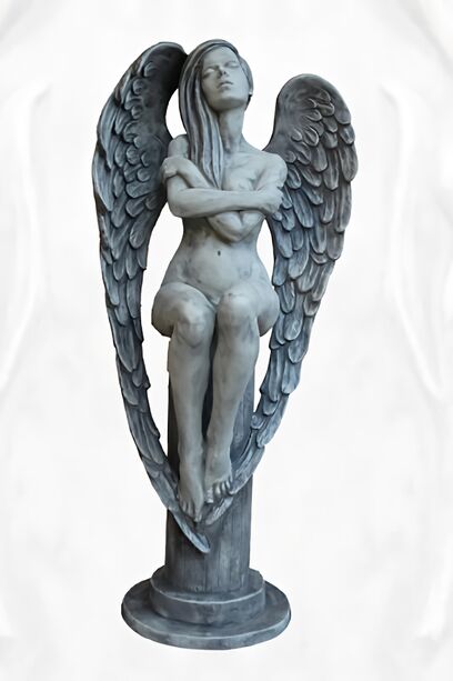 Romantischer Garten Engel aus Steinguss - Fiona