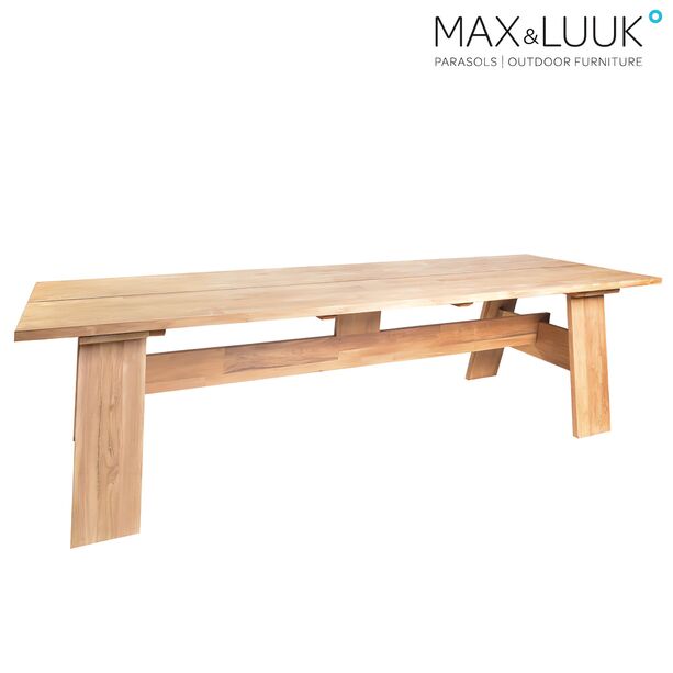 Großer Gartentisch aus Teakholz - 300x110cm - rechteckig - Max&Luuk - Finn Gartentisch