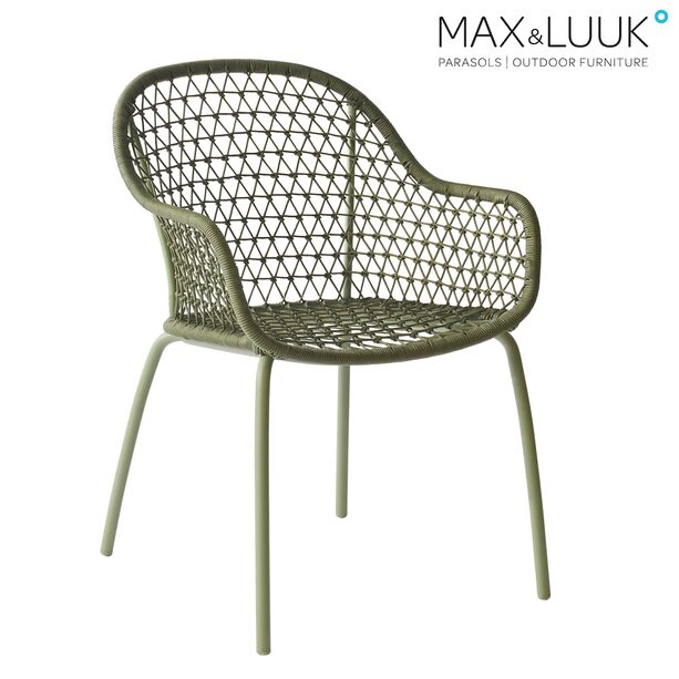 Gartenstuhl aus Kunststoffgeflecht & Aluminium - Max&Luuk - Anna Gartenstuhl