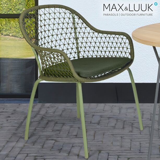 Gartenstuhl aus Kunststoffgeflecht & Aluminium - Max&Luuk - Anna Gartenstuhl