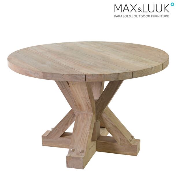 Runder Gartentisch aus Teakholz - stabil - Max&Luuk - Jim Gartentisch