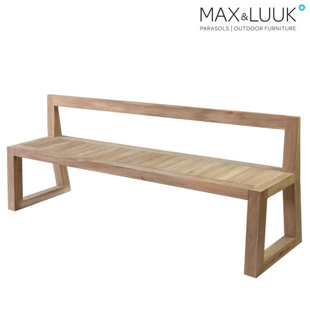 Gartenbank mit Rckenlehne - Teakholz - modern - Max&Luuk - Mason Gartenbank / 81x214x58cm