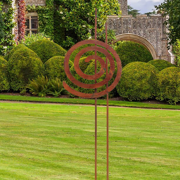 Moderne Designer Gartenskulptur aus Eisen - Sculptura Spiralis I