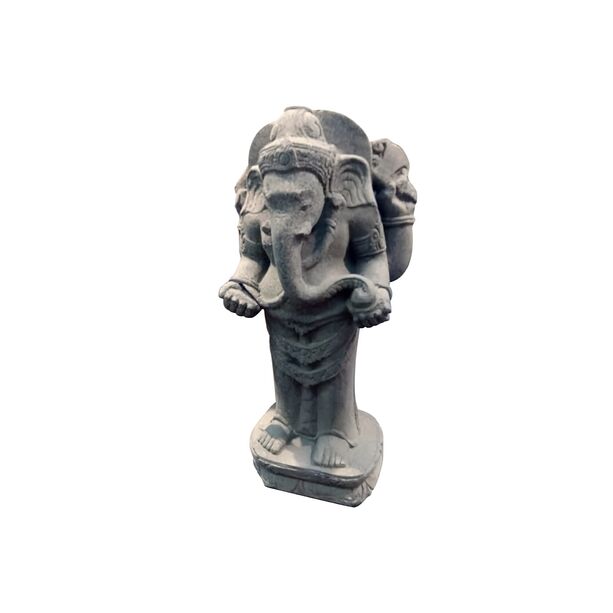 Stehender Ganesha Skulptur aus Flussstein - Chota