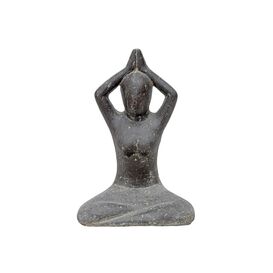 Spirituelle Yogapose - Gartenskulptur aus Steinguss -...