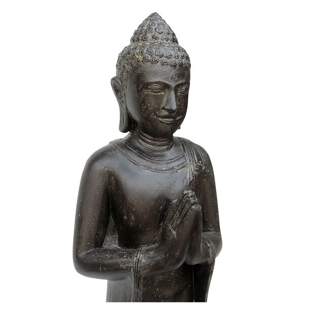 Stehende Buddha Skulptur aus Steinugss für den Garten - Meridiem