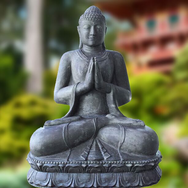 Indische Buddha Garten-Skulptur aus Steinugss - Revata