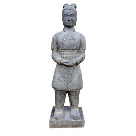 Chinesische Steinguss Krieger-Skulptur für die...